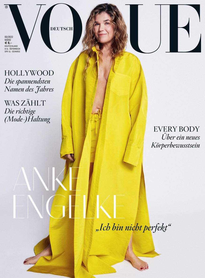 HANDOUT - 23.02.2022, ---: Schauspielerin Anke Engelke auf dem Cover der M