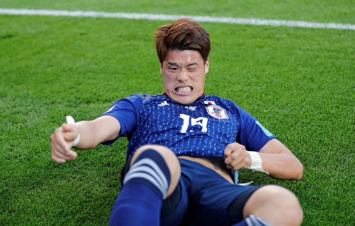 Soccer Football - World Cup - Group H - Japan vs Senegal - Ekaterinburg Arena, Yekaterinburg, Russia - June 24, 2018 Japan&#039;s Hiroki Sakai reacts REUTERS/Carlos Garcia Rawlins