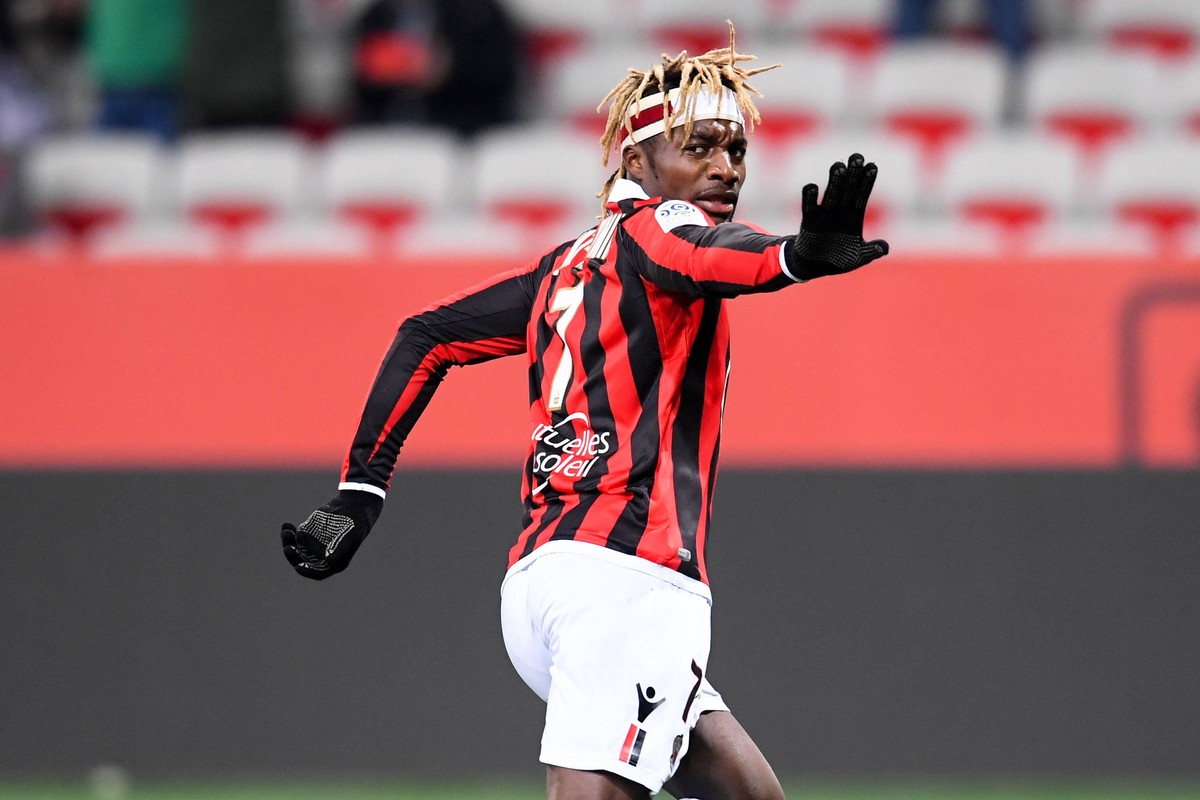 07 ALLAN SAINT MAXIMIN (NICE) - JOIE FOOTBALL : Nice vs Bordeaux - Ligue 1 Conforama - 12/01/2019 FEP/Panoramic PUBLICATIONxNOTxINxFRAxITAxBEL