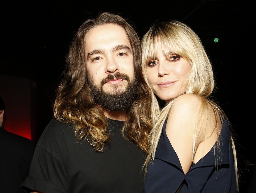 LOS ANGELES, CALIFORNIA - JANUARY 23: (L-R) Tom Kaulitz and Heidi Klum attend Spotify Hosts &quot;Best New Artist&quot; Party at The Lot Studios on January 23, 2020 in Los Angeles, California. (Photo  ...