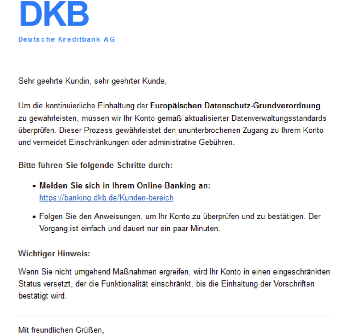 Vor dieser Mail warnt die Verbraucherzentrale.
