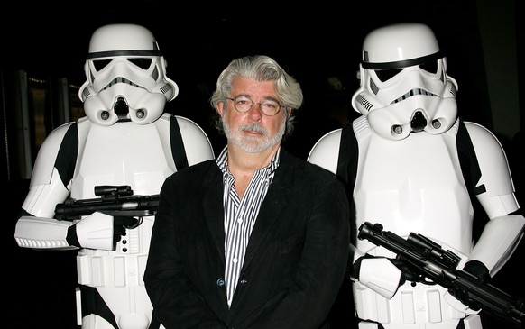 HOLLYWOOD - OCTOBER 03: ***EXCLUSIVE ACCESS*** Director George Lucas presents the film &quot;Star Wars - Episode IV: A New Hope&quot; at AFI's 40th Anniversary celebration presented by Target held at  ...