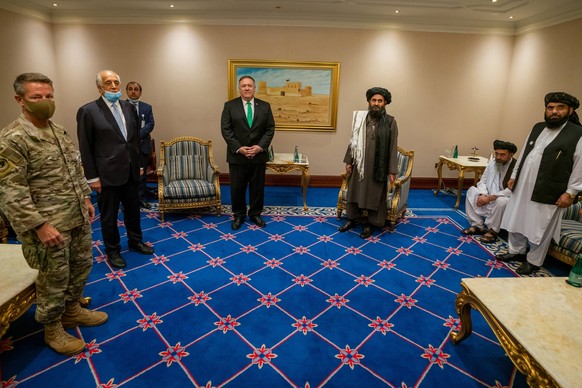 U.S. Secretary of State Michael R. Pompeo meets with the Taliban Delegation in Doha, Qatar, on September 12, 2020. Copyright: xpiemagsx deptofstpie23052022-28184 ACHTUNG AUFNAHMEDATUM GESCHÄTZT