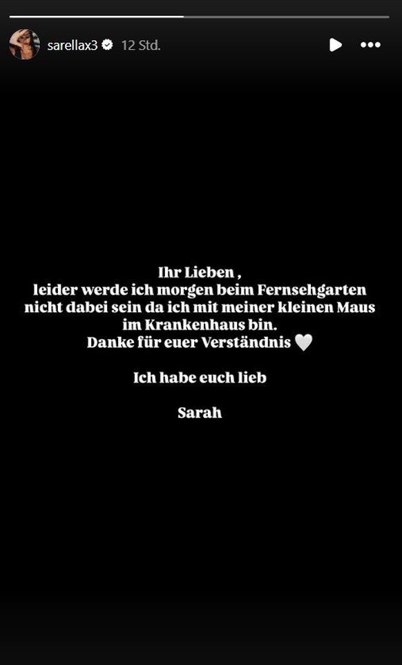 Sarah Engels sagt "Fernsehgarten"-Auftritt ab.