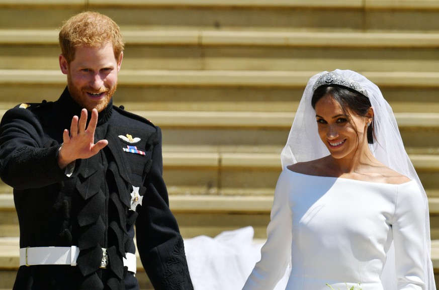 Bishop Michael Curry comments. File photo dated 19/05/18 of the Duke and Duchess of Sussex following their wedding. Bishop Michael Curry, who delivered the sermon at their wedding, said he felt the pr ...