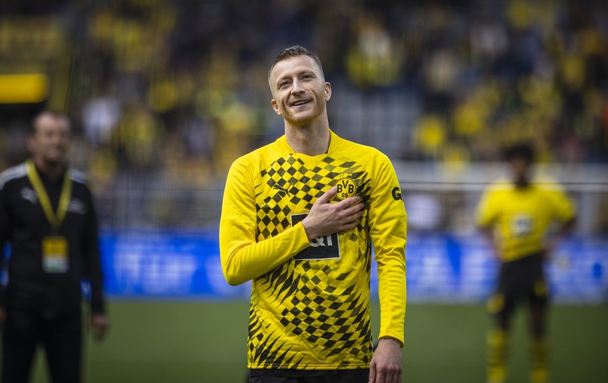 Dortmund, Germany. 4th Mai 2024. Schlussjubel: Marco Reus BVB Borussia Dortmund - FC Augsburg 04.05.2024 *** Dortmund, Germany 4th May 2024 Final cheer Marco Reus BVB Borussia Dortmund FC Augsburg 04  ...