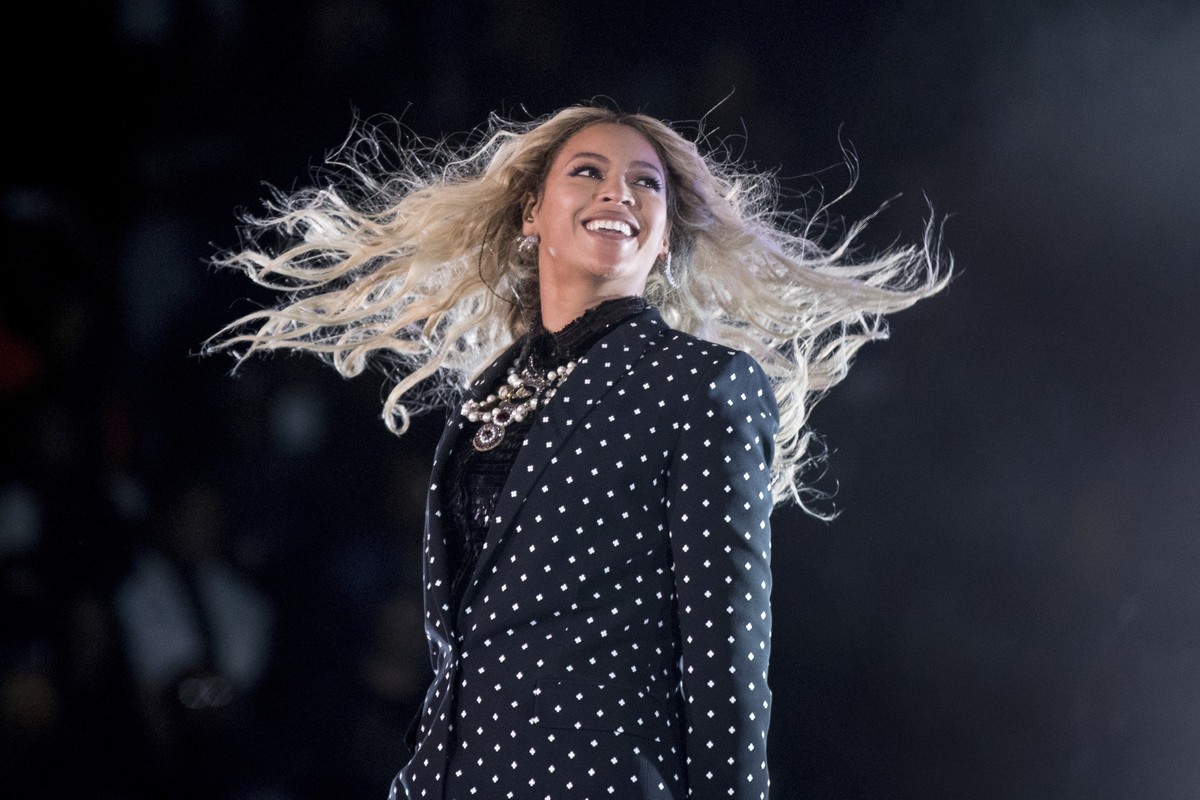 FILE - Beyonce performs at a Get Out the Vote concert for Democratic presidential candidate Hillary Clinton at the Wolstein Center in Cleveland, Ohio, Nov. 4, 2016. Beyonce teased the possibility of n ...
