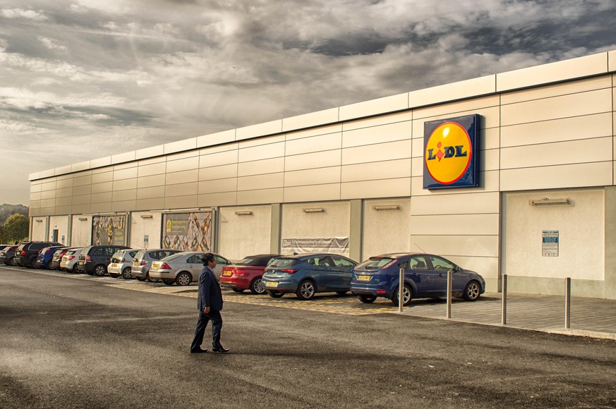 A newly built Lidl supermarket in Huntingdon, Cambridgeshire.