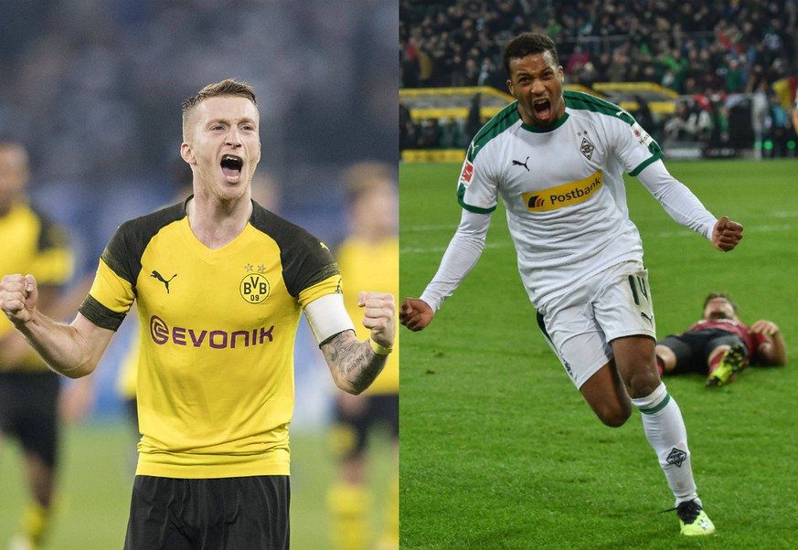 Marco Reus (l.) und Alassane Plea freuen sich bestimmt schon aufs Topspiel.