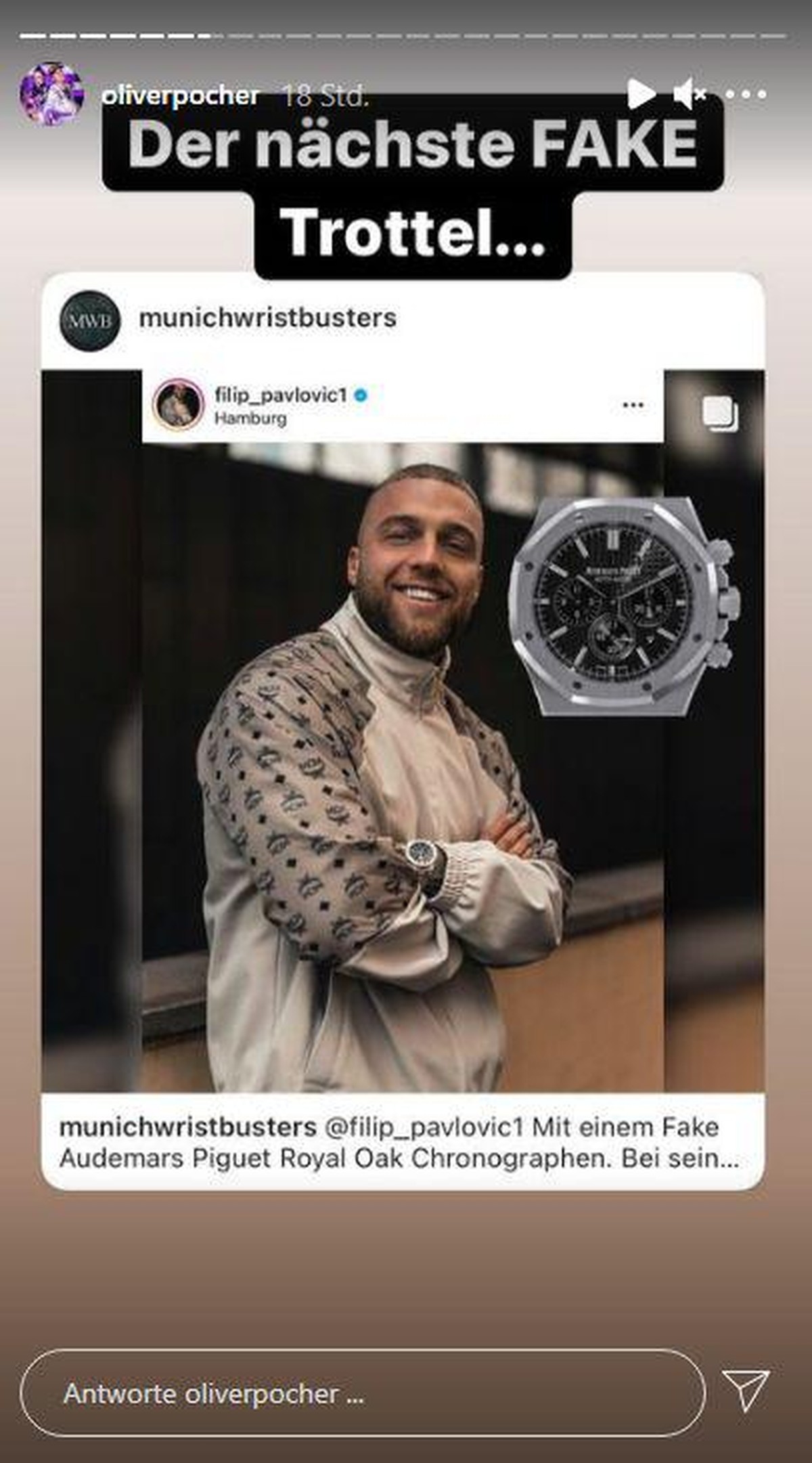 Oliver Pocher wettert gegen Filip Pavlović auf Instagram.