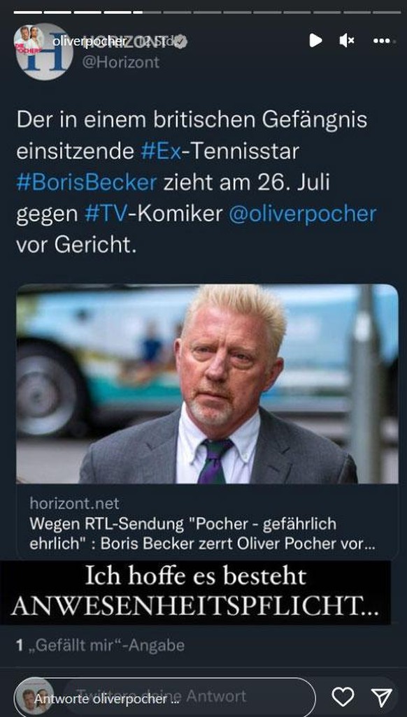 Pocher ist weiterhin zu Scherzen aufgelegt.