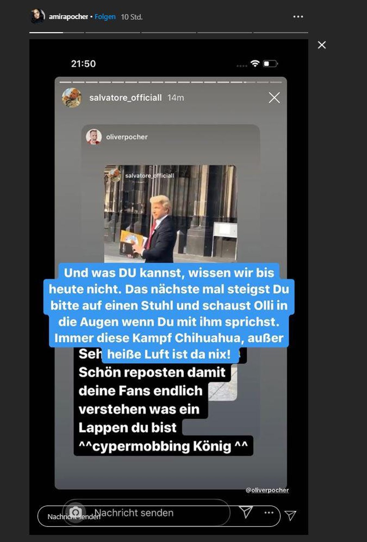 Pocher-Beef auf Instagram