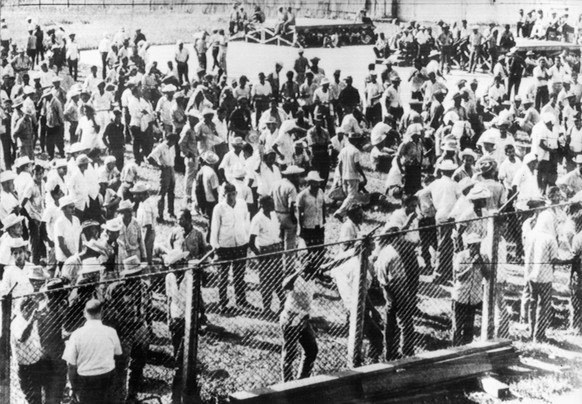 Internierte Salvadorianer in Honduras am 18. Juli 1969