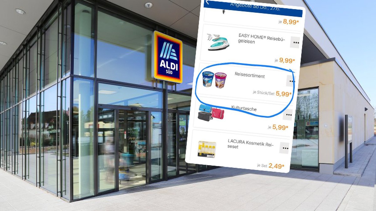 HANDOUT - Das neue Logo des Discounters ALDI SÜD hängt am 30.10.2017 an einer Filiale in Mühlheim an der Ruhr (Nordrhein-Westfalen). (zu dpa «Aldi Süd plant «größtes Investitionsprogramm der Firmenges ...