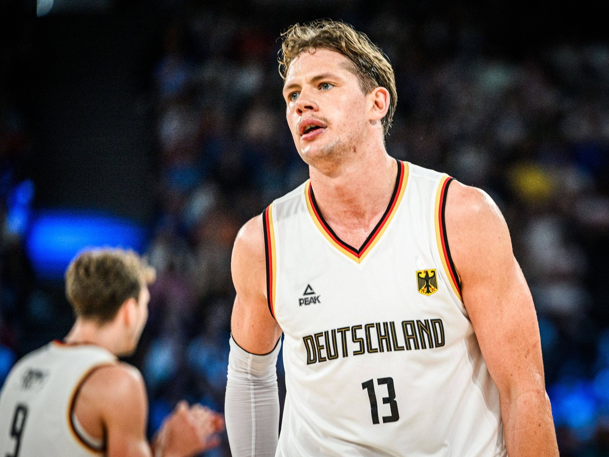 Moritz Wagner Germany Looks on during the Mens Basketball Bronze Medal match between Germany and Serbia on Day 15 of the Olympic Games, Olympische Spiele, Olympia, OS Paris 2024 at Bercy Arena on Augu ...