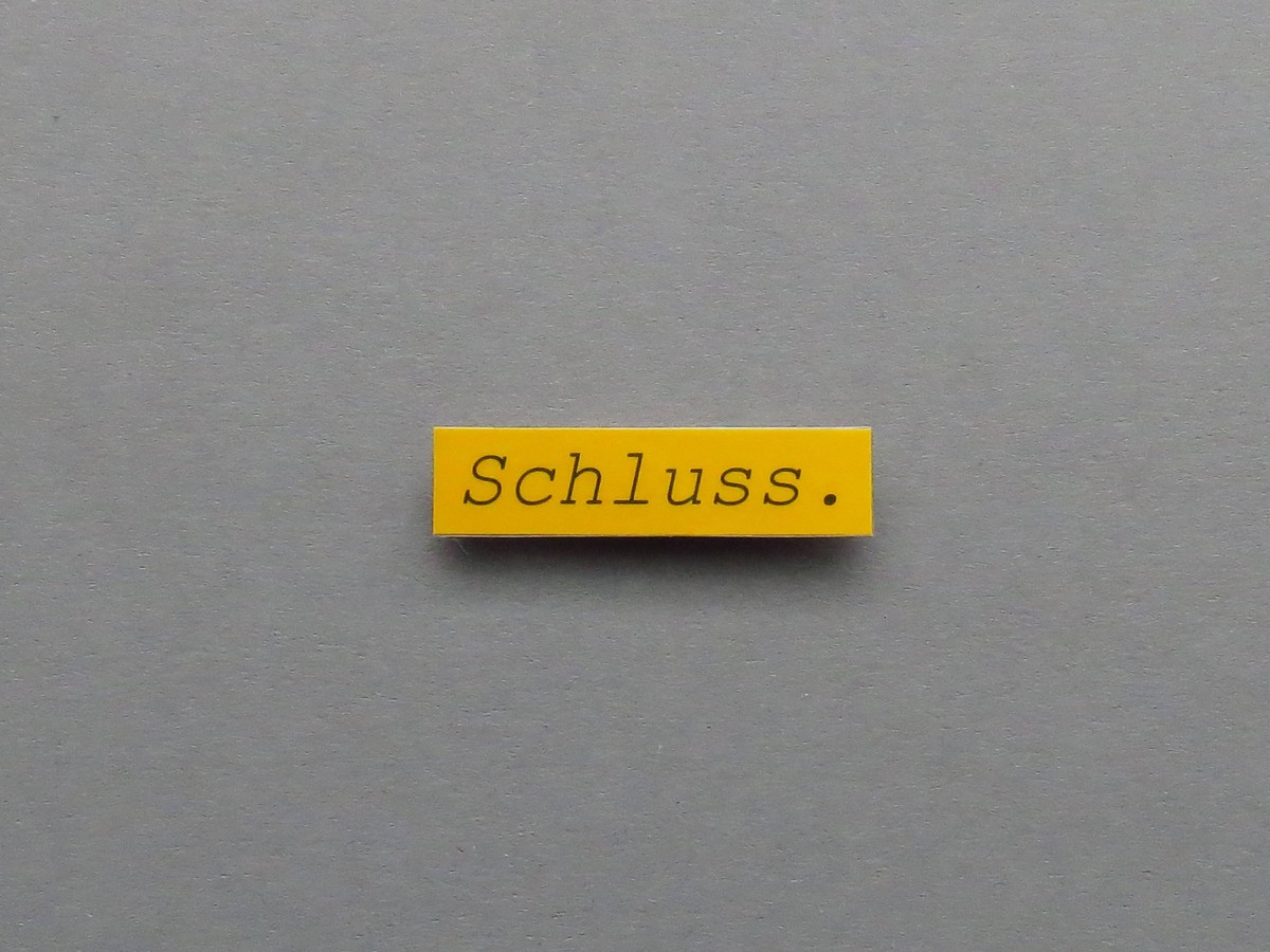 Schluss. *** ending PUBLICATIONxINxGERxSUIxAUTxONLY photocase_1861322