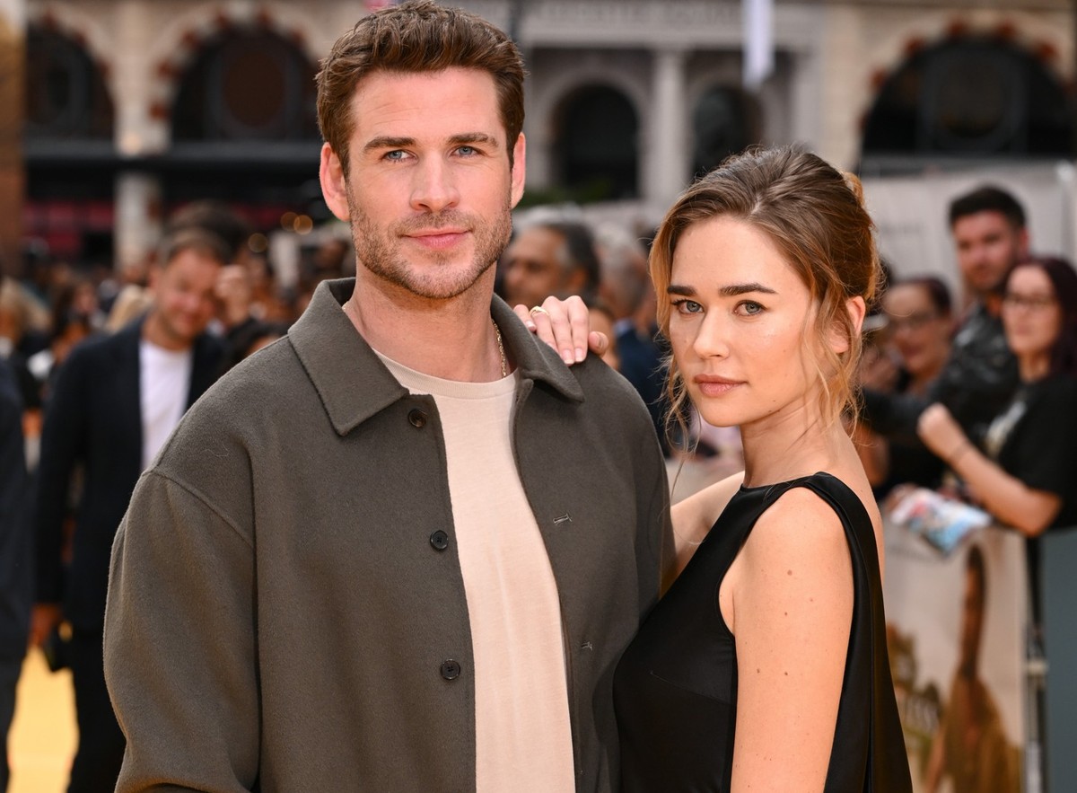 LONDON, ENGLAND - JULY 17: Liam Hemsworth and Gabriella Brooks attend the &quot;Limitless: Live Better Now&quot; UK Premiere at Odeon Luxe Leicester Square on July 17, 2025 in London, England. (Photo  ...