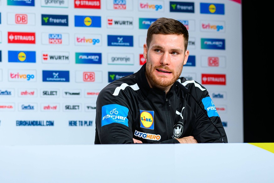 Koeln, Deutschland: Handball EM 2024 - Hauptrunde - Deutschland - Media Day Johannes Golla Deutschland K