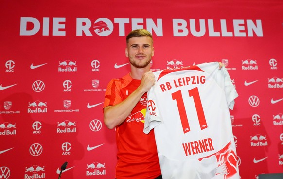 RB Leipzig - Timo Werner / 10.08.2022 Leipzig, 10.08.2022, RBL Fussballakademie, Fussball, 1. Bundesliga , RB Leipzig - Pressekonferenz , Im Bild: Timo Werner, Neuzugang / R�ckkehrer von FC Chelsea. , ...