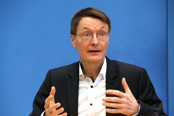 BERLIN, GERMANY - MARCH 19: Karl Lauterbach, health policy expert of the German Social Democrats (SPD), speaks to the media the day after the European Medicines Agency announced that it recommends con ...