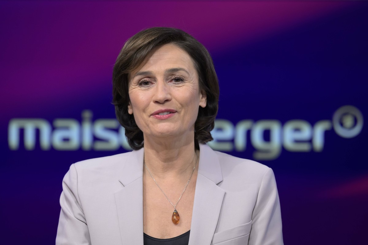 Sandra Maischberger, zu Gast bei - maischberger, Polittalk, TV, Format, mit Moderatorin - Sandra Maischberger, Das Erste, 20.03. 2024, *** Sandra Maischberger, guest on maischberger, political talk, T ...