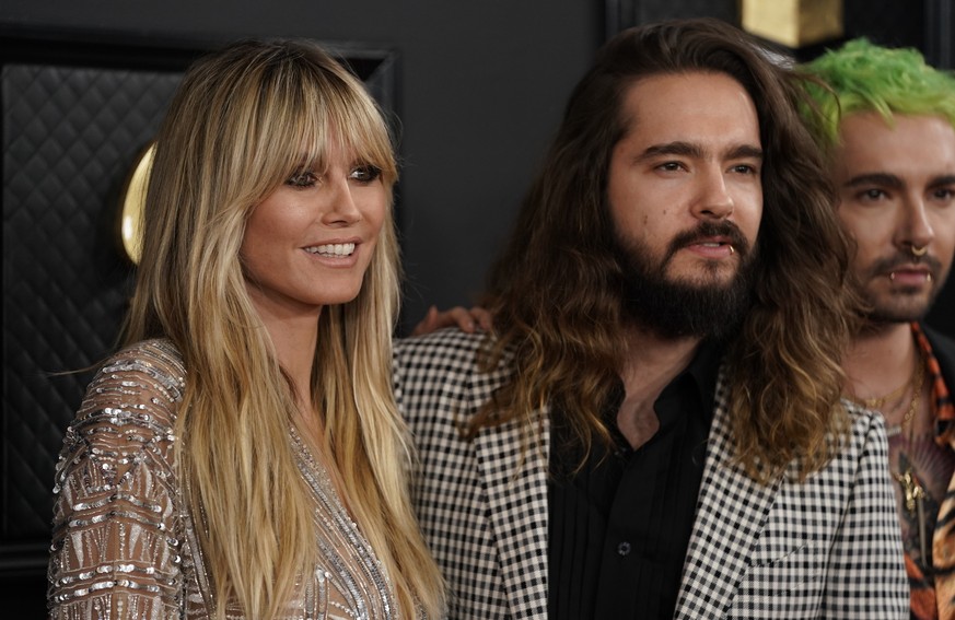 62nd Grammy Awards – Arrivals – Los Angeles, California, U.S., January 26, 2020 – Heidi Klum, Tom Kaulitz and Bill Kaulitz. REUTERS/Mike Blake