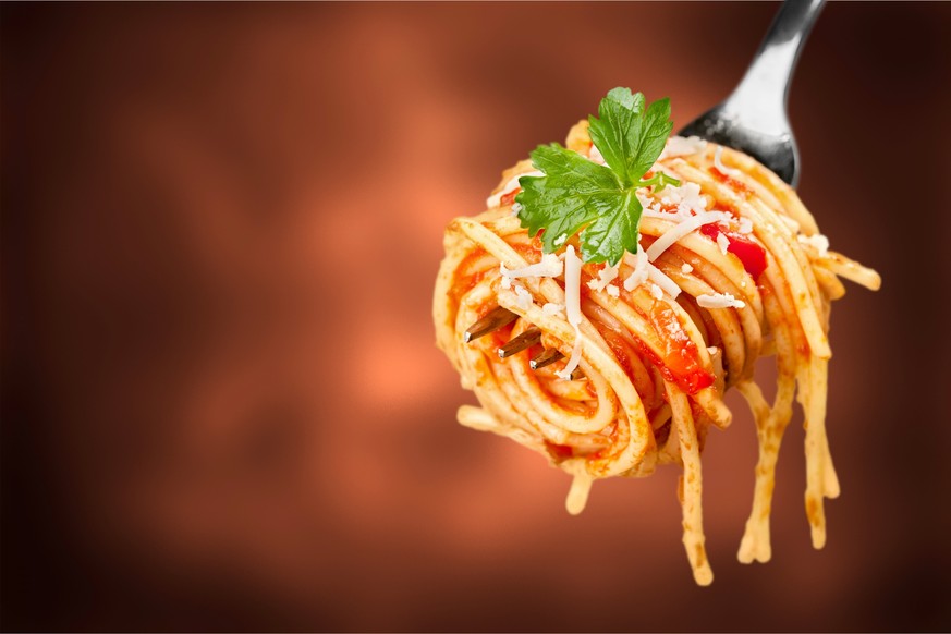 Fork with just spaghetti around