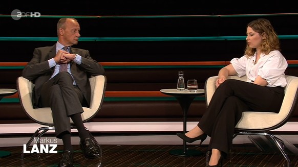 Friedrich Merz (CDU) und Jamila Schäfer (Grüne) können nicht so gut miteinander.