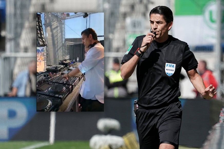 Deniz Aytekin (Schiedsrichter), Einzelbild, Aktion, Action, Fussball, Bundesliga, TSG 1899 Hoffenheim - VfL Wolfsburg, DFB/DFL REGULATIONS PROHIBIT ANY USE OF PHOTOGRAPHS AS IMAGE SEQUENCES AND/OR QUA ...