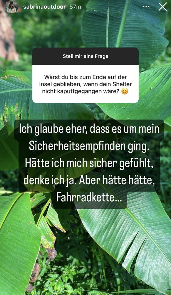 Sabrina sprach auf Instagram über ihren freiwilligen Ausstieg.