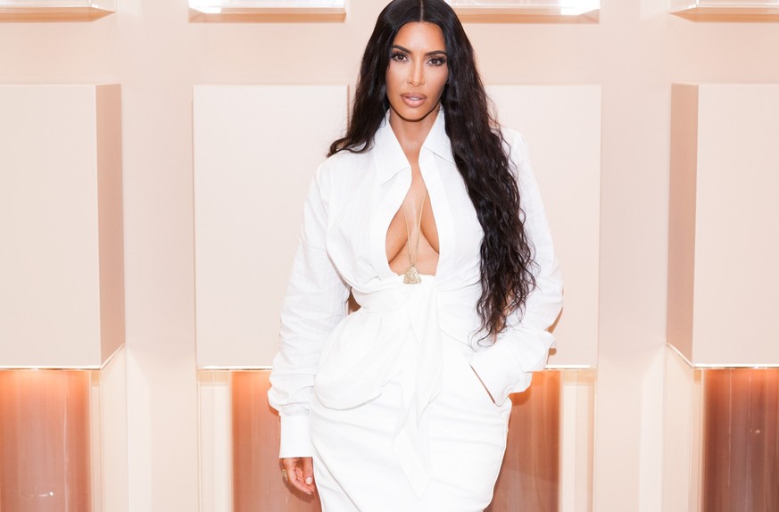 LOS ANGELES, CA - JUNE 18: Kim Kardashian West at her first-ever KKW Beauty and Fragrance pop-up opening at Westfield Century City in Los Angeles on June 20th, 2018 (Photo by Presley Ann/Getty Images  ...