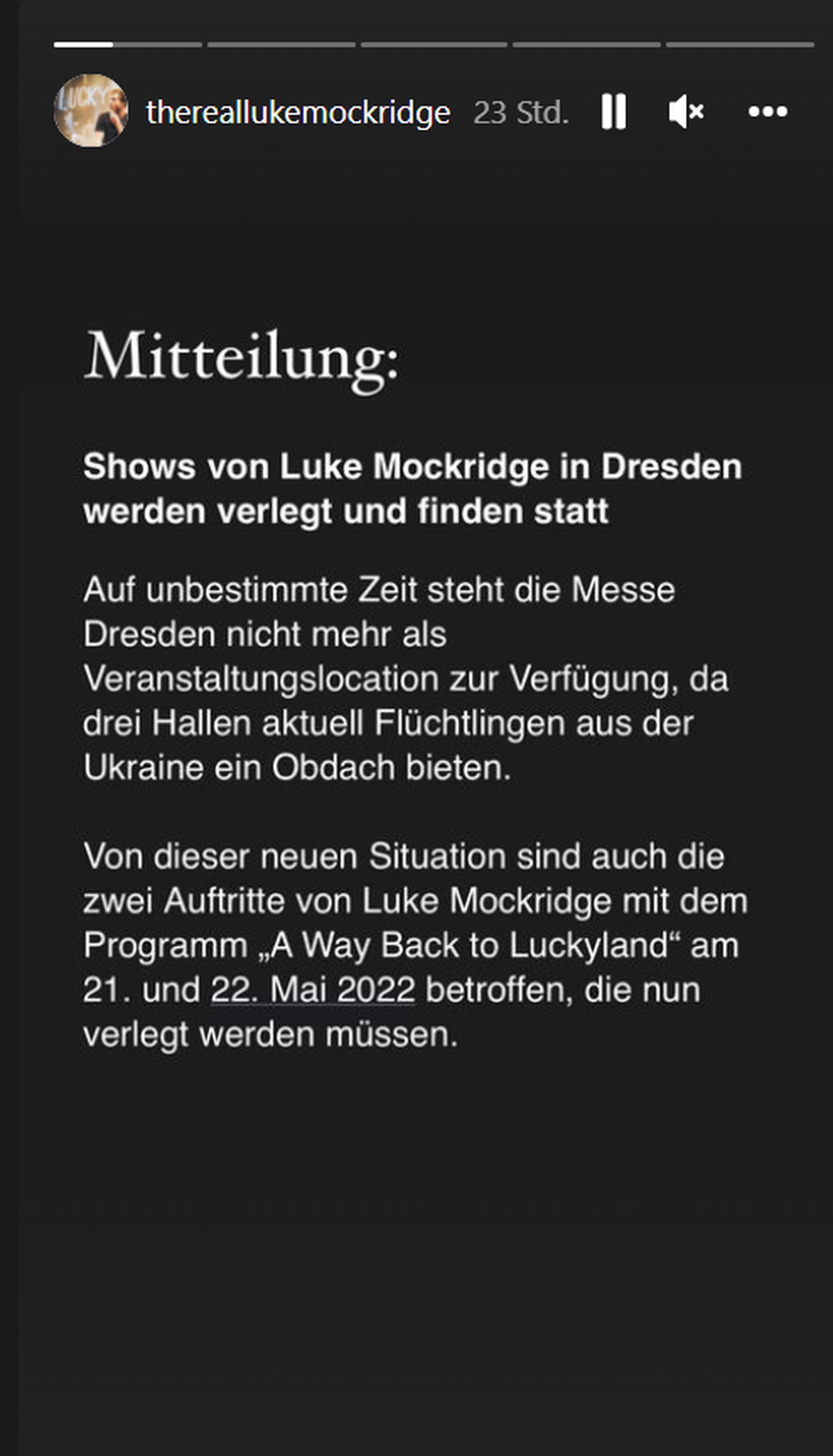 Luke Mockridge muss zwei seiner Shows verlegen.