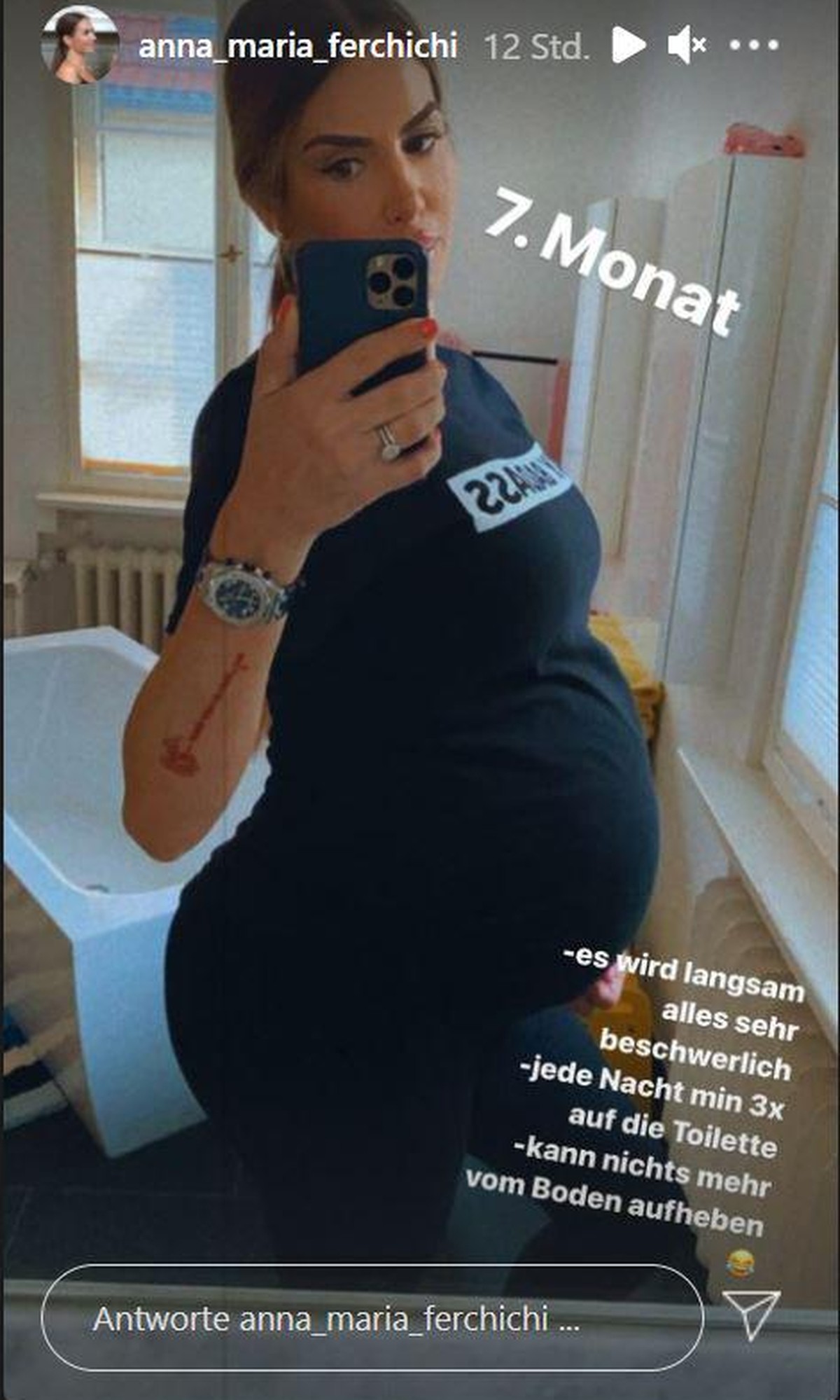 Anna-Maria Ferchichi mit Babybauch
