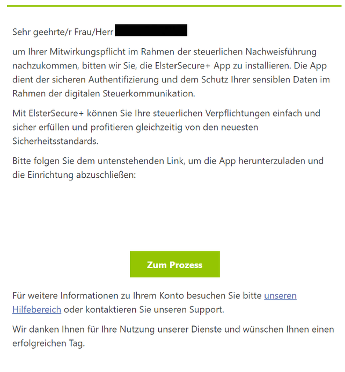 In der Phishing-Mail haben sich einige Fehler versteckt.