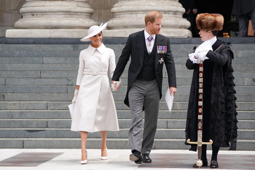 Prinz Harry bei einem Besuch in England während der Feierlichkeiten zum Queen-Jubiläum. 