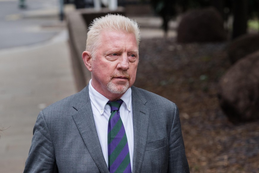 LONDON, UNITED KINGDOM - APRIL 29: Former tennis star Boris Becker arrives at the Southwark Crown Court for sentencing after being found guilty of four charges under the Insolvency Act in relation to  ...