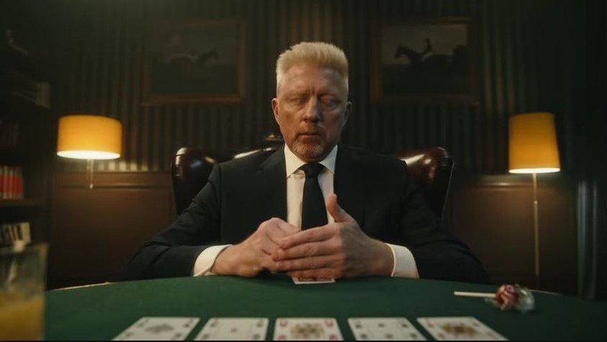 Becker beim Pokern im neuen Saturn-Werbespot.