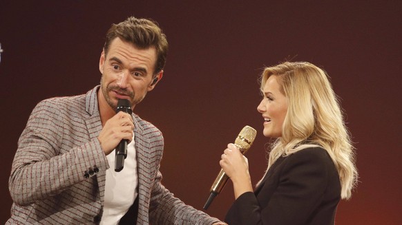 02.11.2019, Westfalenhalle, Dortmund, Florian Silbereisen praesentiert die TV-Schlagershow des Jahres, im Bild Florian Silbereisen mit Helene Fischer Schlagerbooom 2019 Alles funkelt Alles glitzert ** ...