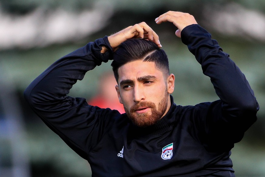 MOSCOW REGION, RUSSIA - JUNE 6, 2018: Alireza Jahanbakhsh Jirandeh of the Iran national football team during a training session at Lokomotiv Bakovka Training Centre ahead of the 2018 FIFA World Cup WM ...