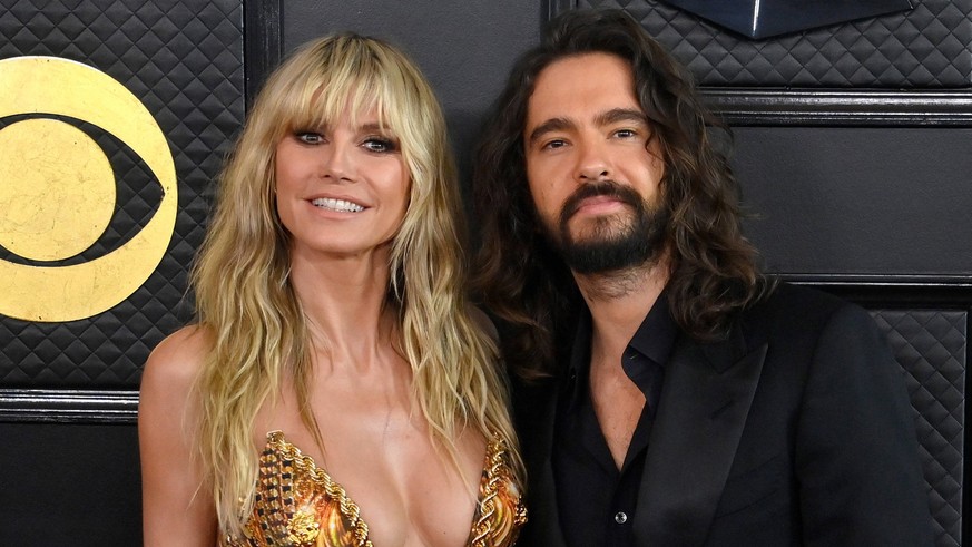 Heidi Klum and Tom Kaulitz attend the 65th annual Grammy Awards at the Crypto.com Arena in Los Angeles on Sunday, February 5, 2023. PUBLICATIONxINxGERxSUIxAUTxHUNxONLY LAP2023020537 JIMxRUYMEN