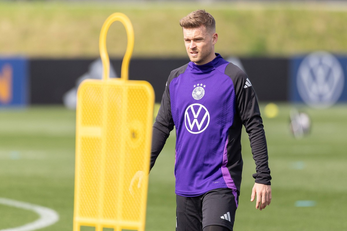 Training der Deutschen Fu�ball-Nationalmannschaft Maximilian Mittelst�dt. Training der Deutschen Fu�ball-Nationalmannschaft auf dem DFB-Campus in Frankfurt am Main am 20. M�rz 2024., Frankfurt am Main ...