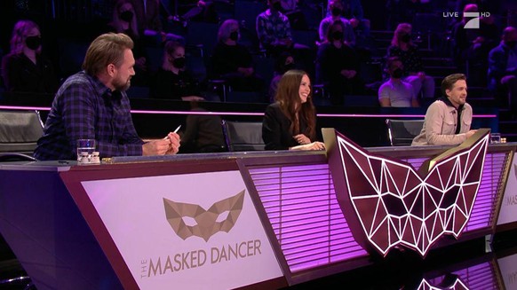 Das Rateteam der zweiten "Masked Dancer"-Show.