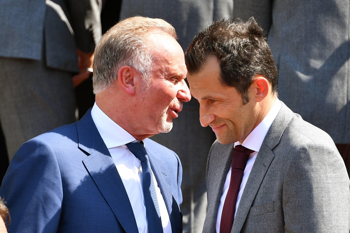 Karl Heinz RUMMENIGGE, (Vorstandsvorsitzender) mit Hasan SALIHAMIDZIC (Sportdirektor Bayern Muenchen). Empfang des Bayerischen Ministerpraesidenten zu Ehren des FC Bayern Muenchen am 28.08.2019 in der ...