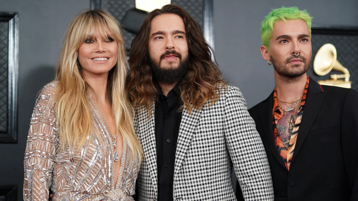 26 January 2020 - Los Angeles, California - Heidi Klum, Tom Kaulitz, Bill Kaulitz. 62nd Annual GRAMMY Awards held at Staples Center. Photo Credit: AdMedia 250359 2020-01-26 California Los Angeles Etat ...