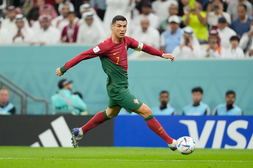 Mandatory Credit: Photo by Dave Shopland/Shutterstock 13634940bg Cristiano Ronaldo of Portugal. Portugal v Uruguay, FIFA World Cup, WM, Weltmeisterschaft, Fussball 2022, Group H, Football, Lusail Stad ...