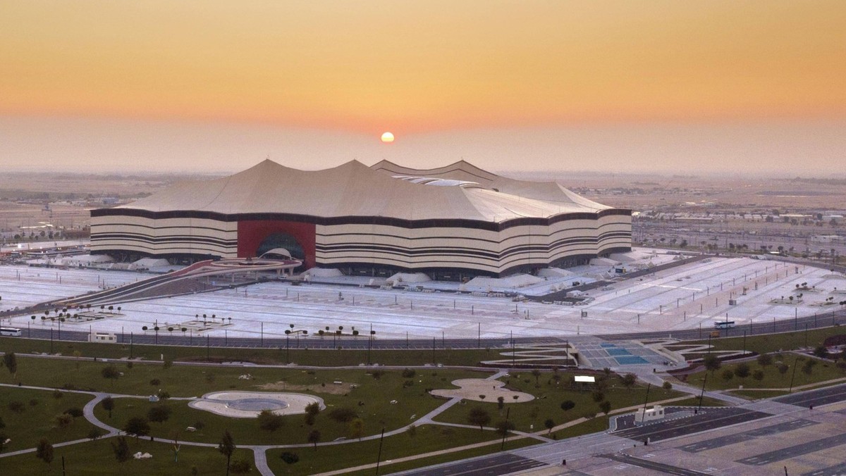 19.12.2019, Vorschau zur Fussball Weltmeisterschaft 2022 in Katar, VAE. Al Bayt Stadium in Al Khor - FIFA World Cup, WM, Weltmeisterschaft, Fussball Stadium Katar, Es bietet Platz für 60.000 Zuschauer ...