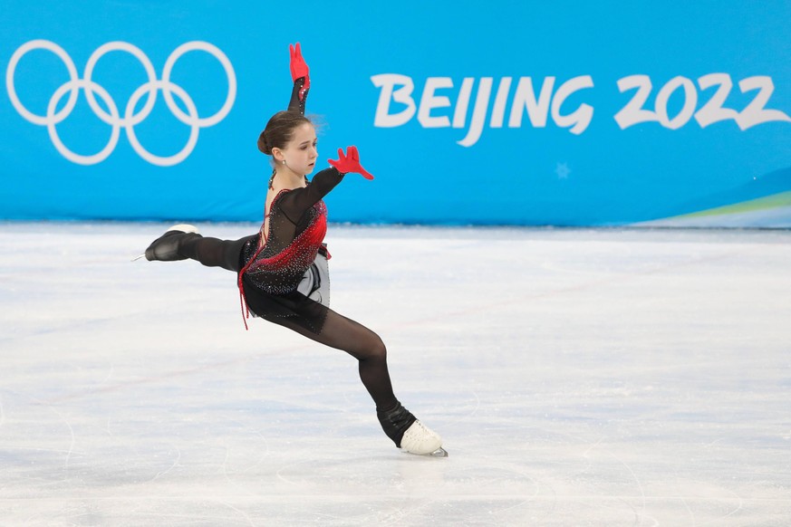 Kamila Valijeva holte nach Gold im Teamwettbewerb auch Gold im Einzel.