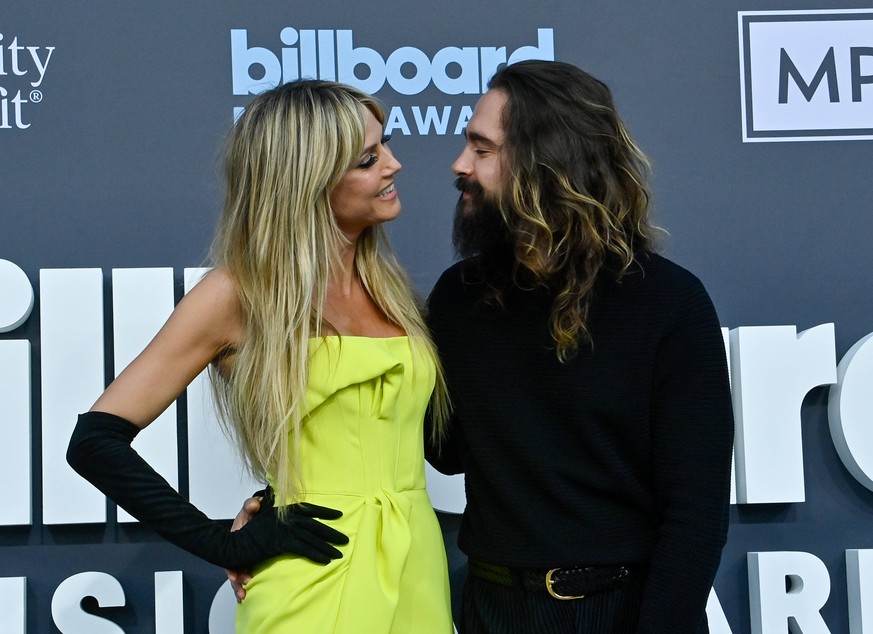 Heidi Klum and Tom Kaulitz attend the annual Billboard Music Awards held at the MGM Grand Garden Arena in Las Vegas, Nevada on May 15, 2022. PUBLICATIONxINxGERxSUIxAUTxHUNxONLY LAV202205150385 JIMxRUY ...
