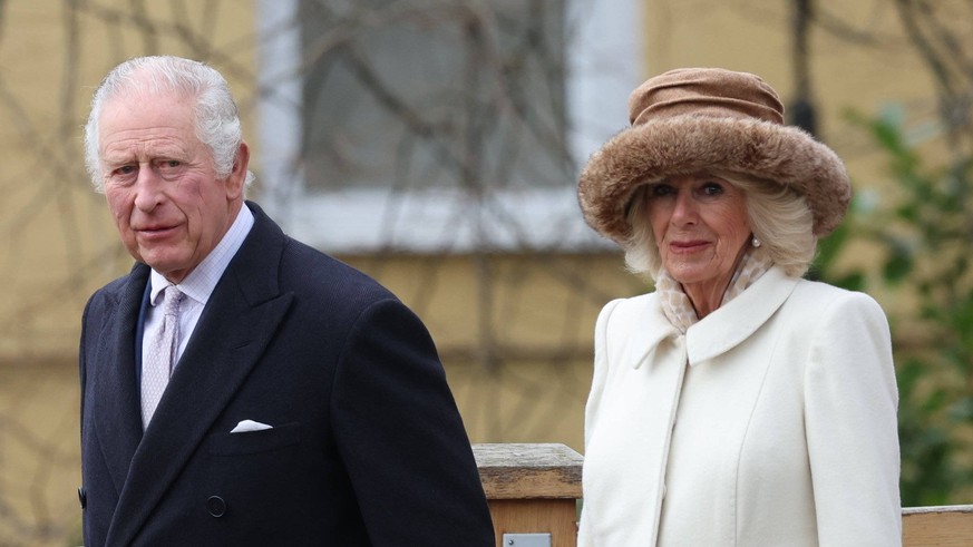 . 07/03/2023. Colchester, United Kingdom. King Charles III and Camilla, Queen Consort, at Colchester Castle, United Kingdom. PUBLICATIONxINxGERxSUIxAUTxHUNxONLY xStephenxLockx/xi-Imagesx IIM-24204-002 ...