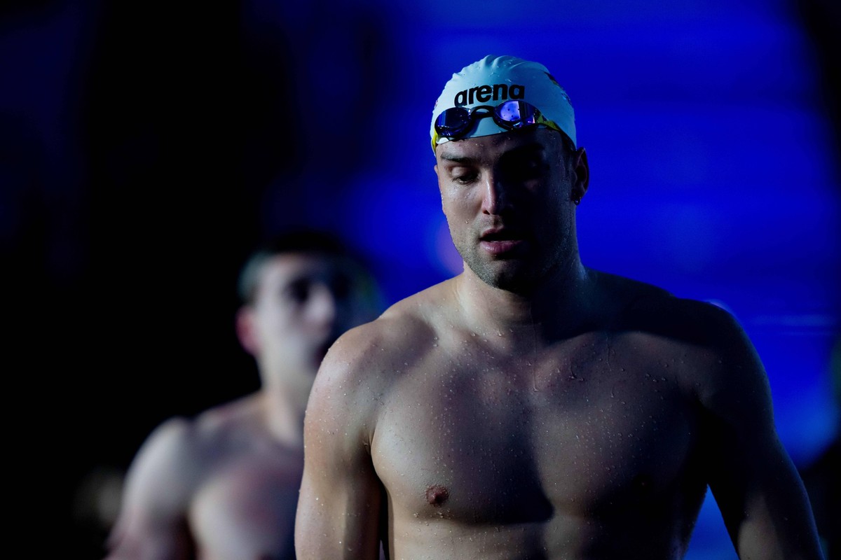Budapest Ungarn 12.12.2024: World Aquatics Short Course Championships 25m, Finals, 50m Ruecken Halbfinals, Marius Kusch, GER Photo by JoKleindl Budapest Ungarn 12.12.2024: World Aquatics Short Course  ...